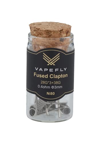 Vapefly Fused Clapton Ni80 Prebuilt Coil für e-Zigarette, 0,4 Ohm, 6 Stück