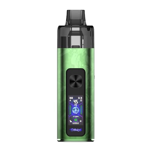 Uwell Typhos Polar Green – Pod Kit E-Zigarette mit 2000 mAh Akku, 6 ml Tank & Farbdisplay – Wave/Storm Modus, USB-C Schnellladung, für MTL & RDL – Kompakt & leistungsstark