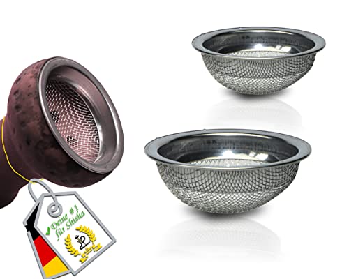Shisha Sieb für Tabak - Sieb für Shishakopf - Tabaksieb für Wasserpfeife wählbar Ø 16, 20 oder 22 mm - Sieb für Shishakopf - Tabak sparen (2 x 20 mm)