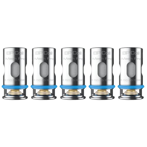 Aspire BP Meshed PRO Coil, Verdampferkopf für E-Zigarette, BP PRO, 0,15 Ohm, 5er Pack, ohne Nikoti