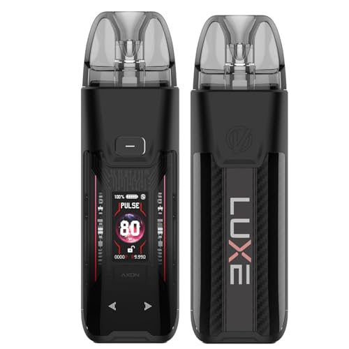 ‌Vaporesso Luxe XR Max 2 Kit 80W – E-Zigarette mit Knopfzug (Button Draw), integrierter 3200-mAh-Akku, 5-ml-Pod-Kartusche, GTX-Heizwendel, MTL/DTL-Modus, No Nicotine (Schwarz)