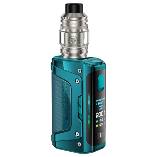 Geekvape Aegis Legend 5 Mod Kit | 200W TC Box Mod (Batterie nicht enthalten) Vape mit Z Sub Ohm Tank 5.5ml Vaper Z Coil Vaporizer Kein Nikotin (Gletscher Grün)