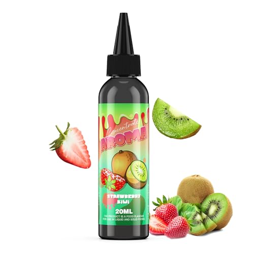 FURUN Erdbeer-Kiwi Aromakonzentrat, hochdosiertes Lebensmittelaroma, 20ml Aroma in 120ml Flasche, einfaches Mischen, zum Kochen, Backen, Getränke DIY und Vernebl