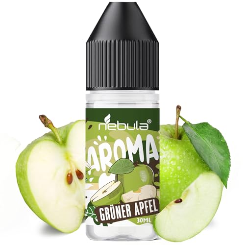 Nebula | GRÜNE APFEL - Lebensmittelaroma, Grüner Apfelgeschmack 30ml | Extrakte - Hohe Qualität