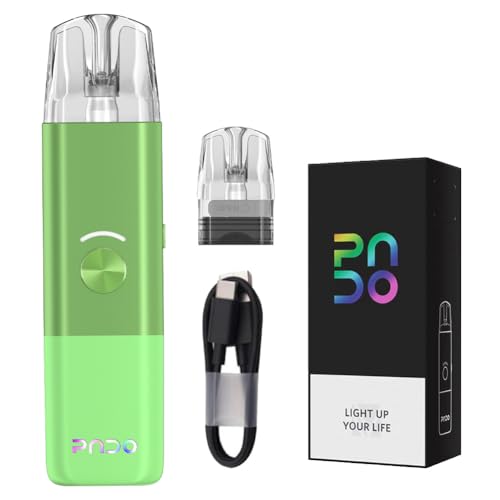 VAPTIO Pado Kit Elektronische Zigarette 1000 mAh 11.5W Vape Pen mit 2 Stück Ersatzspule 0.6ohm (Mesh) / 1.2ohm (MTL),Kein E-Liquid Kein Nikotin (green)