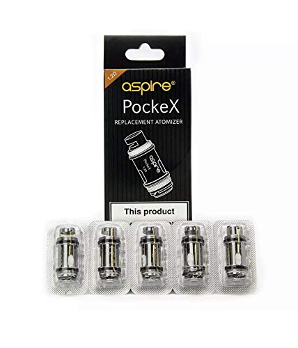 Aspire PockeX Verdampferköpfe- für das PockeX E-Zigaretten Set geeignet - 5 Stück pro Packung (0,6 Ohm)