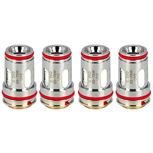 Uwell UN2 Mesh Coils (0,23 Ohm), Crown 5 DL Verdampferköpfe für e-Zigarette, Kompakt, 4 Stück