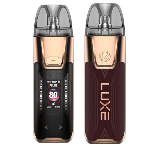 ‌Vaporesso Luxe XR Max 2 Kit 80W – E-Zigarette Knopfzug (Button Draw), integrierter 3200-mAh-Akku, 5-ml-Pod-Kartusche, GTX-Heizwendel, MTL/DTL-Modus, No Nicotine (Imperial Red Leder)